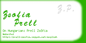 zsofia prell business card